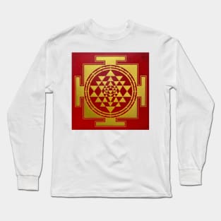 SHRI YANTRA RED Long Sleeve T-Shirt